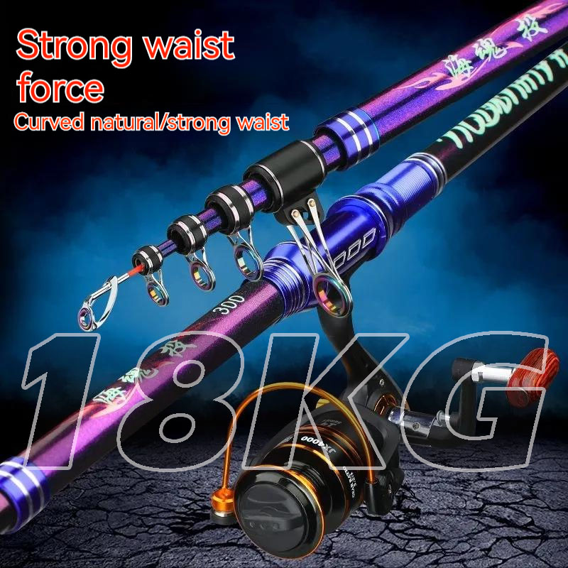 Fishing Rod Surf - Ultra Harde Hengels 2.1-4.5M Werphengels En