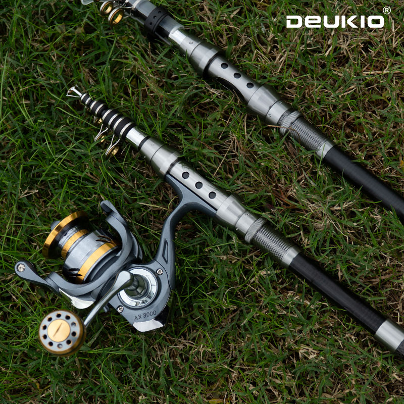 Fishing Rod Spinning - DEUKIO Hengel en Molen Combo Telescopische